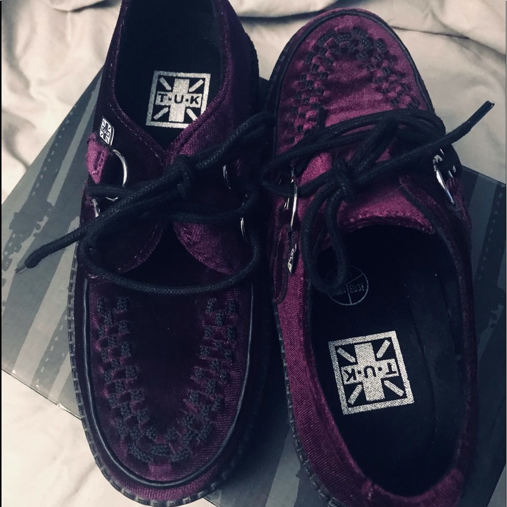 T.U.K. Purple velvet creepers
